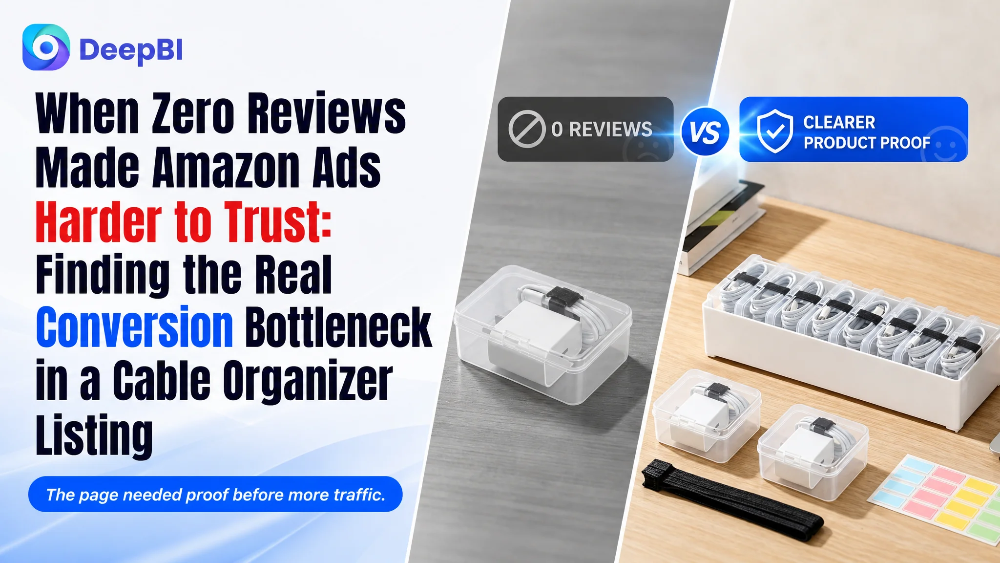 When Zero Reviews Made Amazon Ads Harder to Trust: Finding the Real Conversion Bottleneck in a Cable Organizer Listing