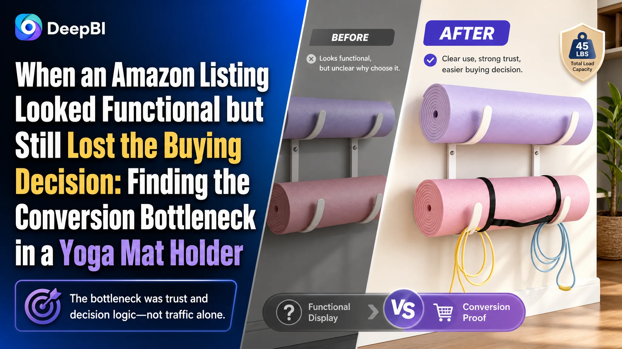 When an Amazon Listing Looked Functional but Still Lost the Buying Decision: Finding the Conversion Bottleneck in a Yoga Mat Holder