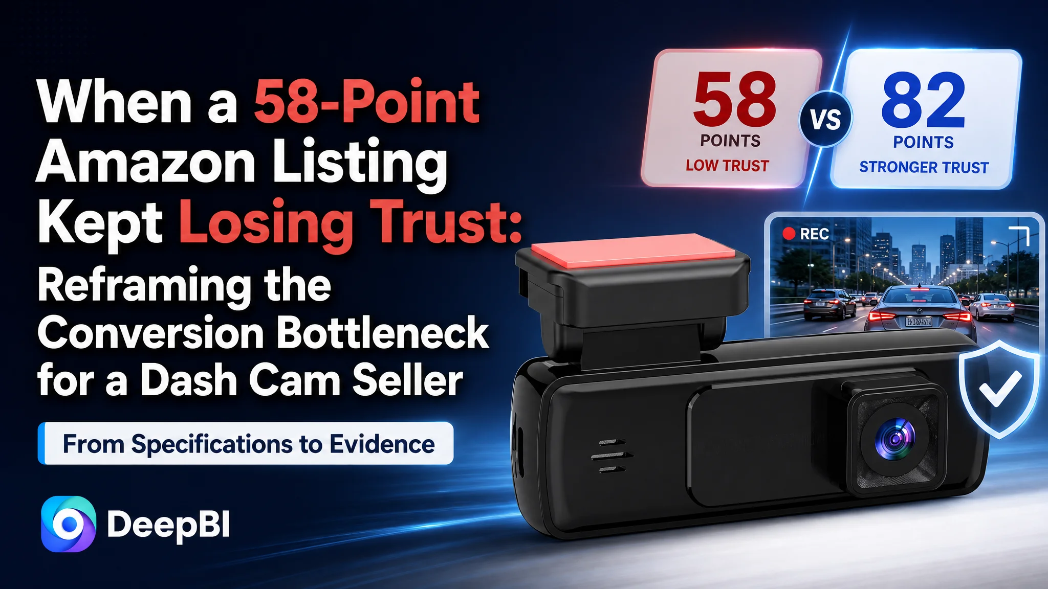 When a 58-Point Amazon Listing Kept Losing Trust: Reframing the Conversion Bottleneck for a Dash Cam Seller