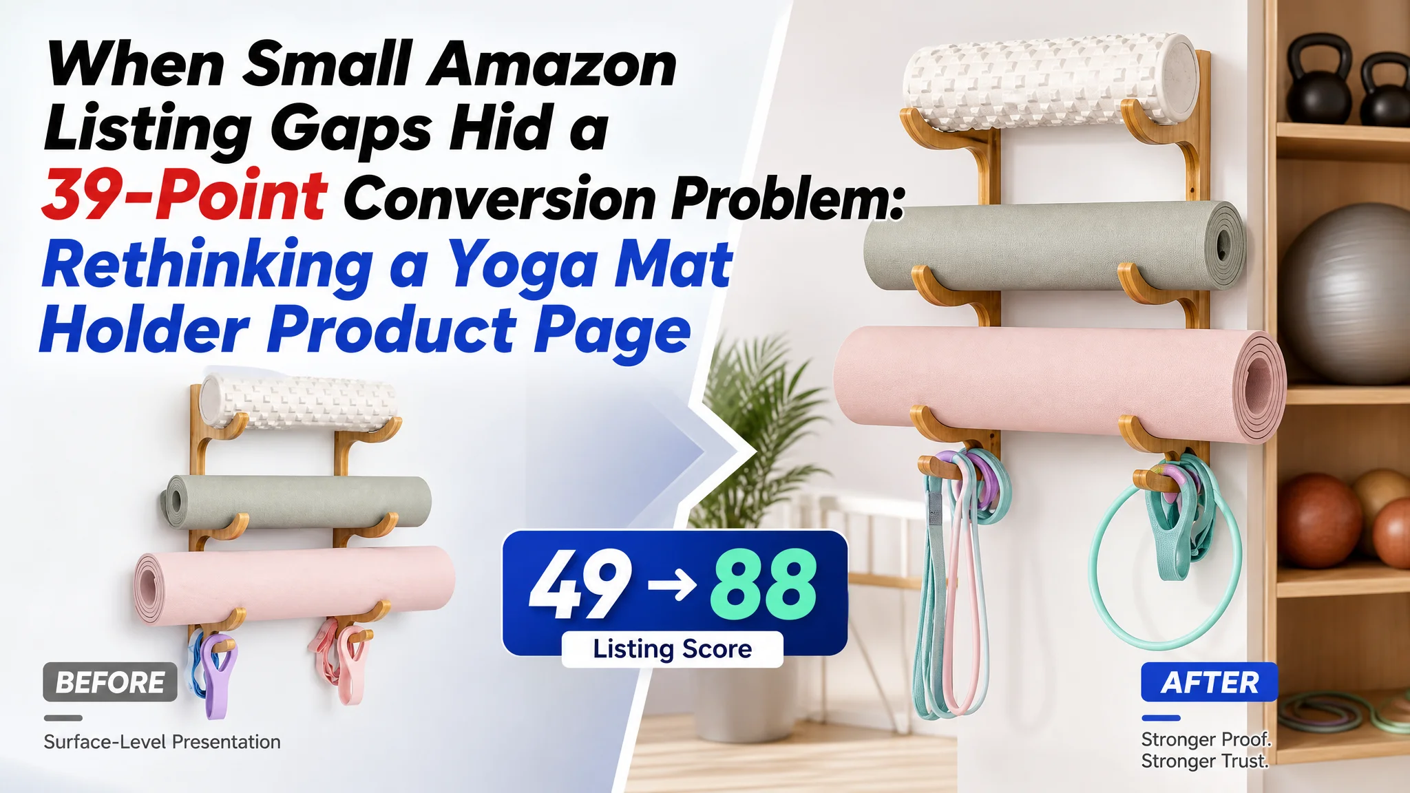 When Small Amazon Listing Gaps Hid a 39-Point Conversion Problem: Rethinking a Yoga Mat Holder Product Page