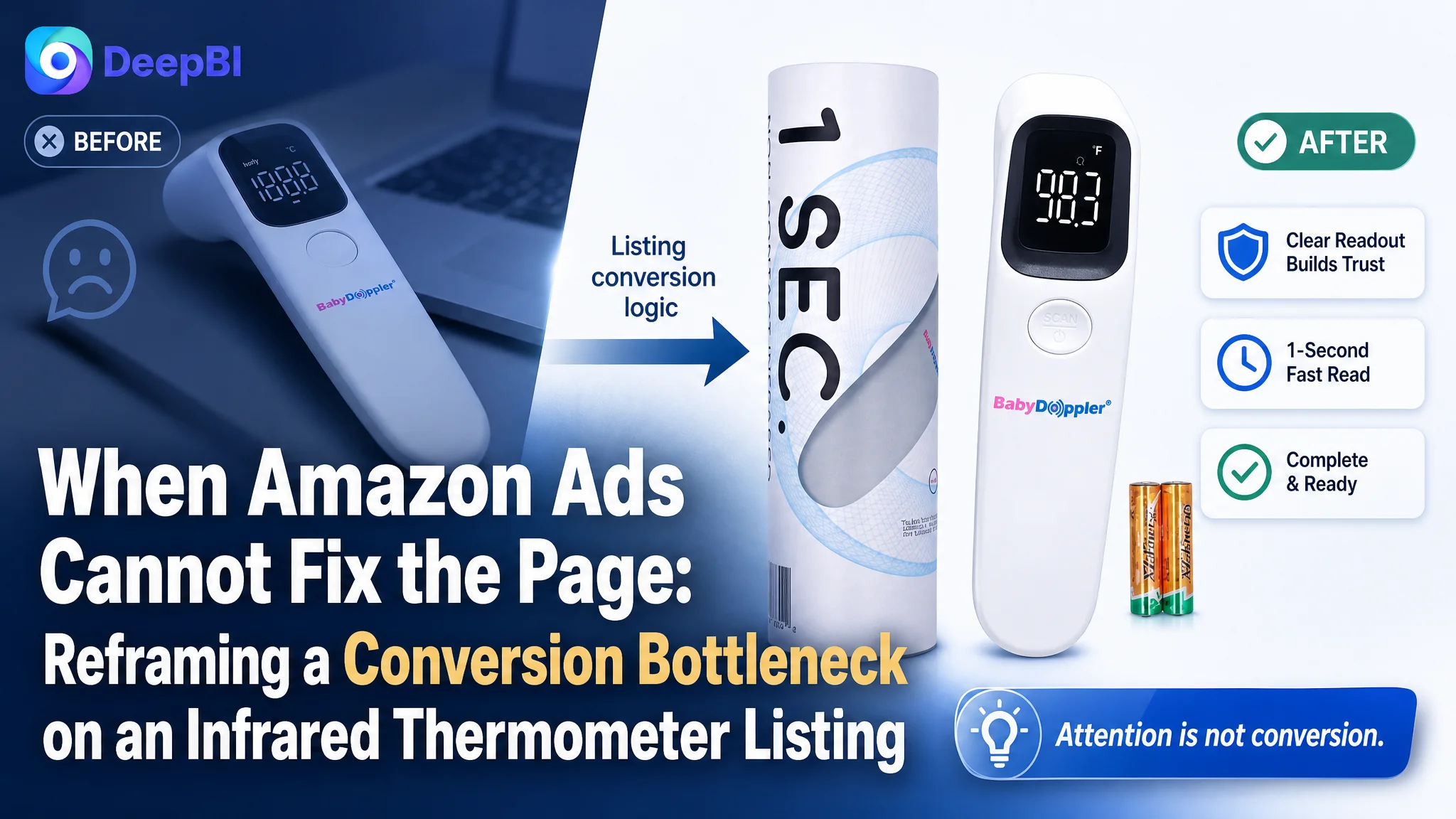When Amazon Ads Cannot Fix the Page: Reframing a Conversion Bottleneck on an Infrared Thermometer Listing