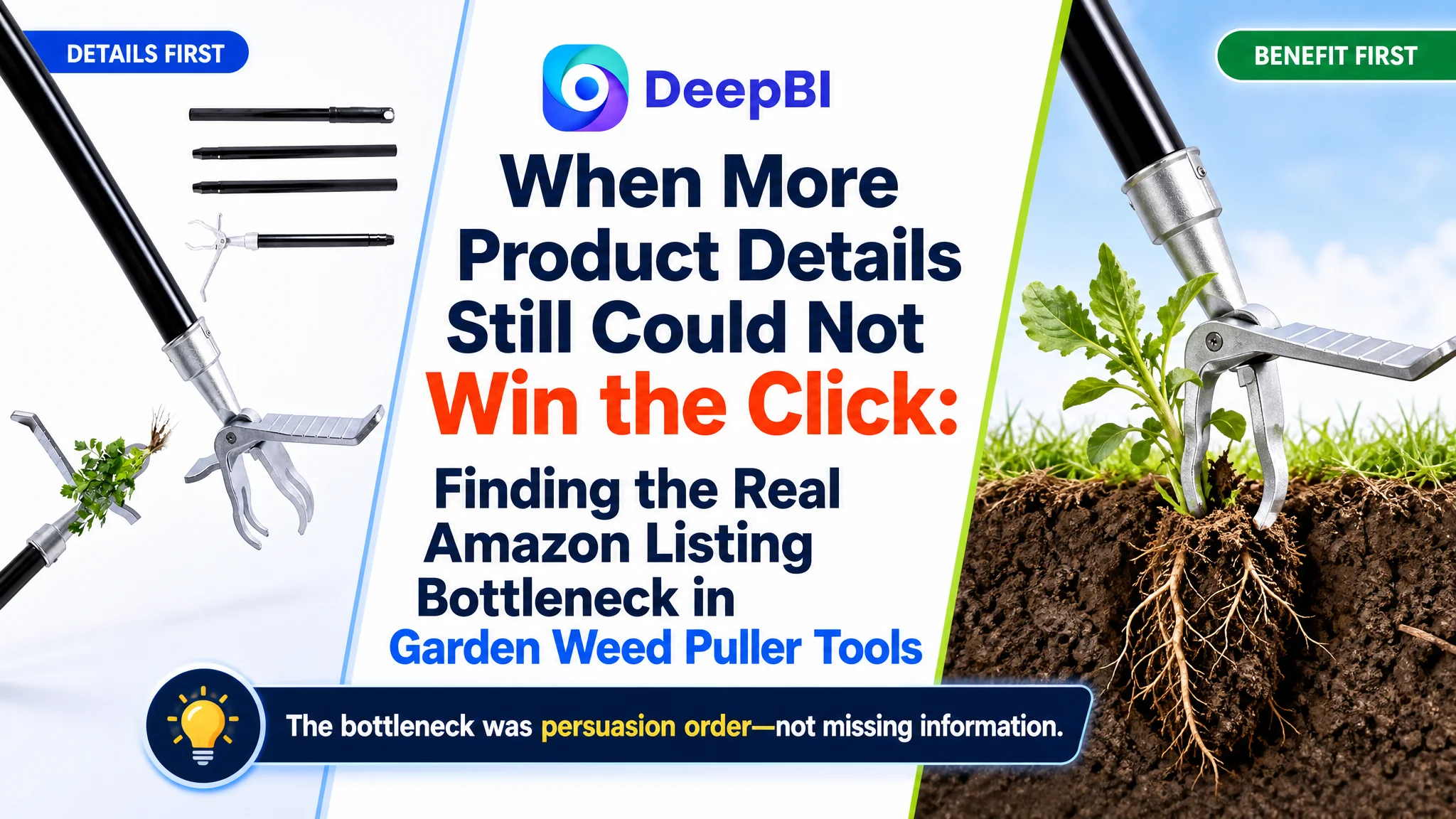 When More Product Details Still Could Not Win the Click: Finding the Real Amazon Listing Bottleneck in Garden Weed Puller Tools