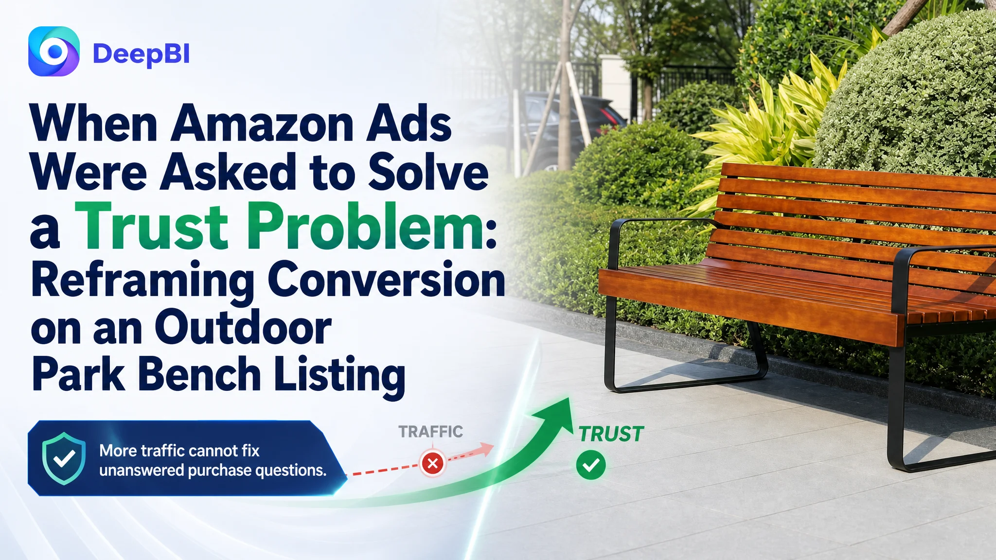 When Amazon Ads Were Asked to Solve a Trust Problem: Reframing Conversion on an Outdoor Park Bench Listing