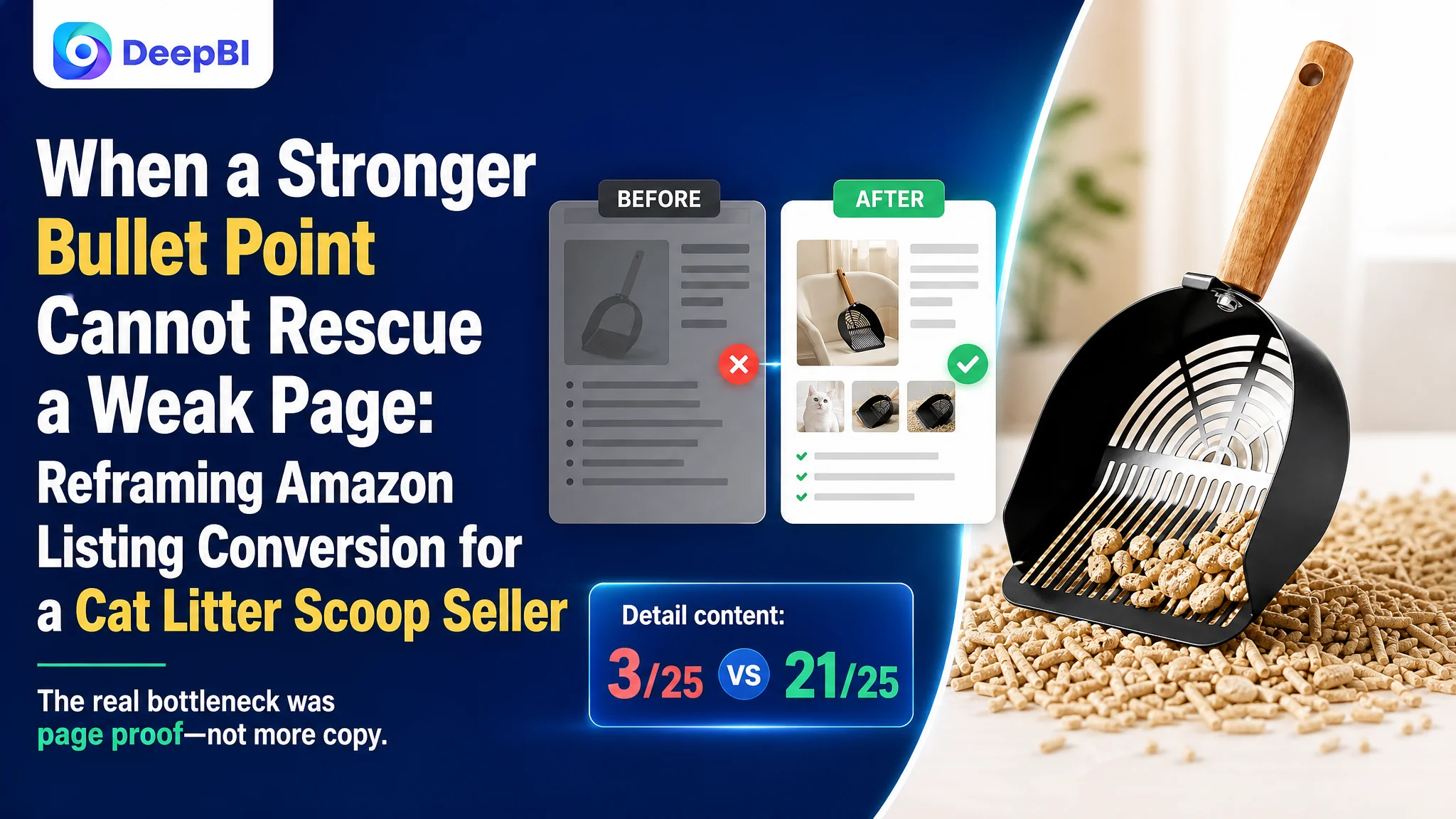 When a Stronger Bullet Point Cannot Rescue a Weak Page: Reframing Amazon Listing Conversion for a Cat Litter Scoop Seller