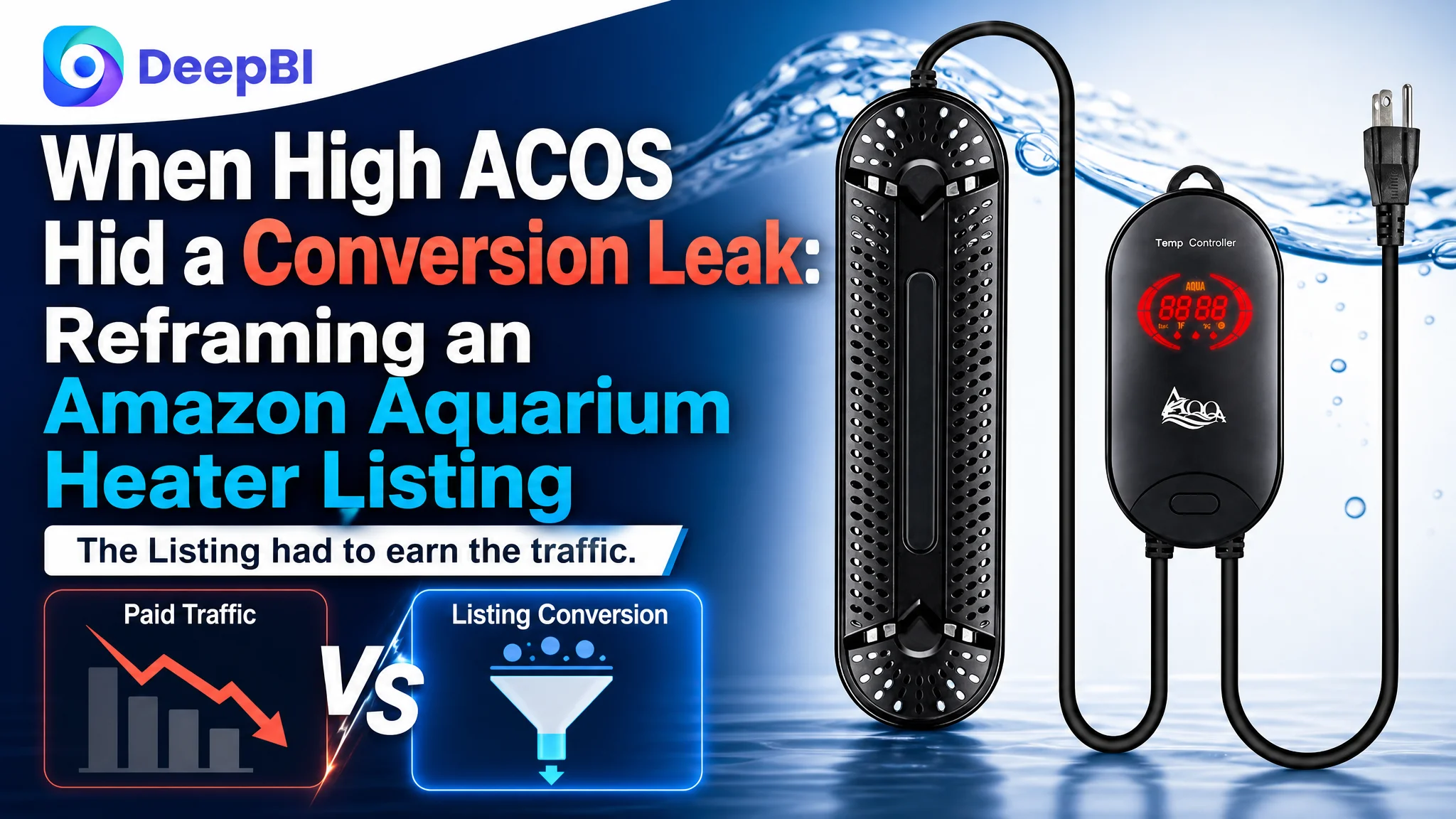 When High ACOS Hid a Conversion Leak: Reframing an Amazon Aquarium Heater Listing