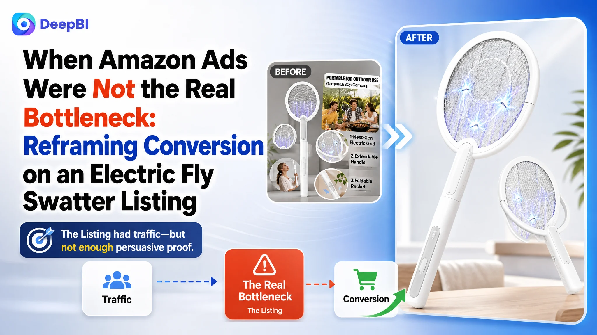 When Amazon Ads Were Not the Real Bottleneck: Reframing Conversion on an Electric Fly Swatter Listing