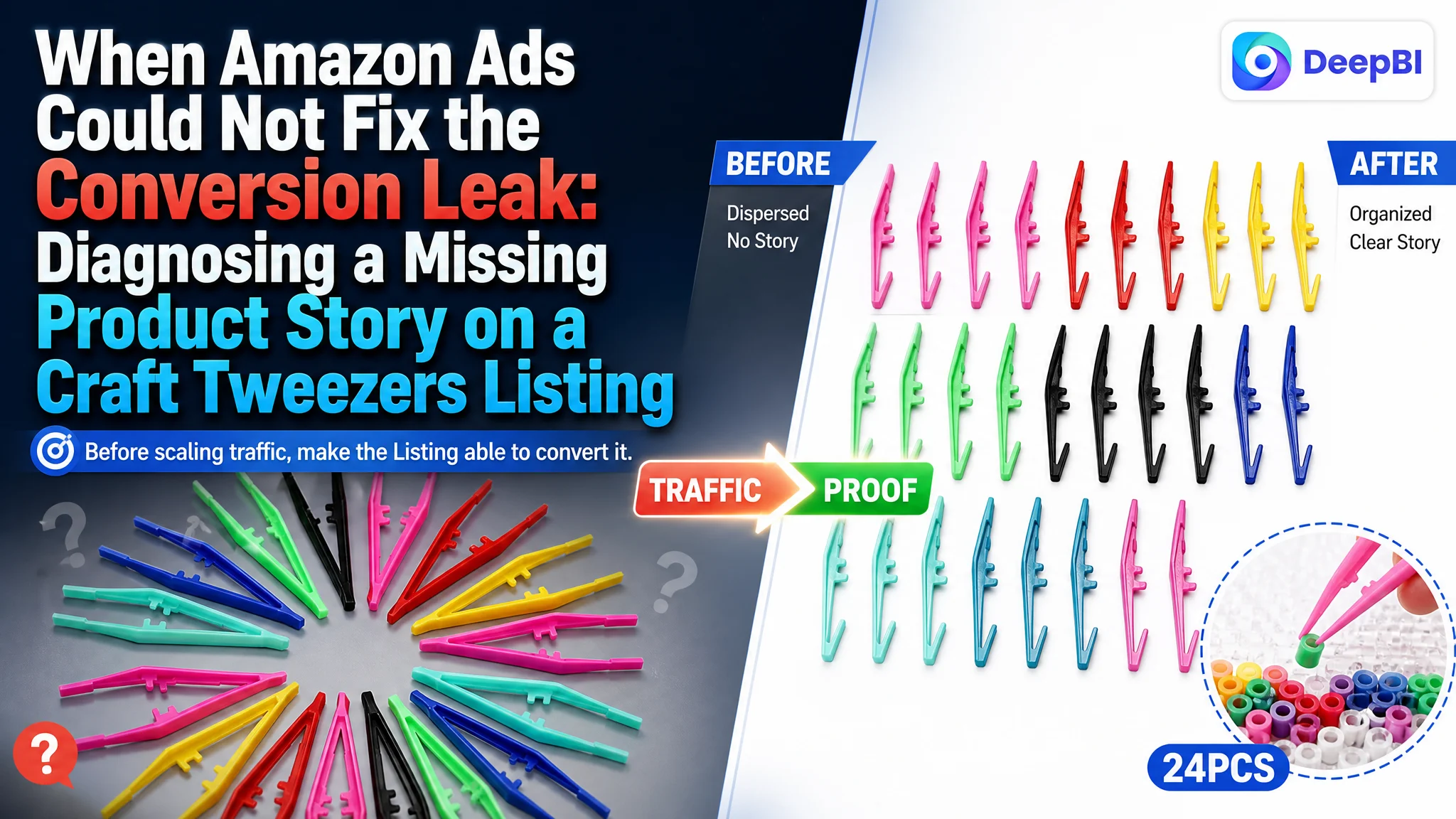 When Amazon Ads Could Not Fix the Conversion Leak: Diagnosing a Missing Product Story on a Craft Tweezers Listing