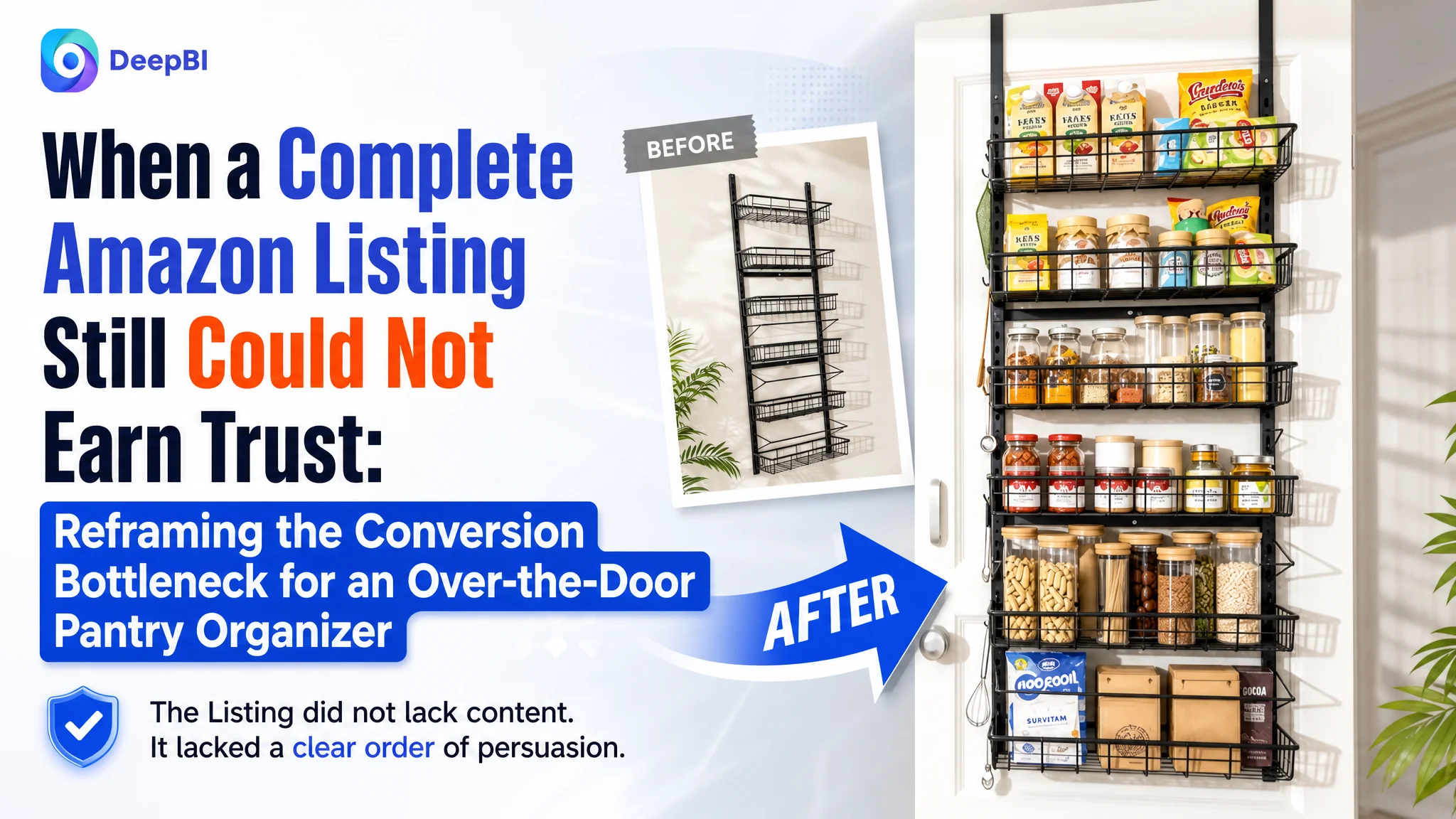 When a Complete Amazon Listing Still Could Not Earn Trust: Reframing the Conversion Bottleneck for an Over-the-Door Pantry Organizer